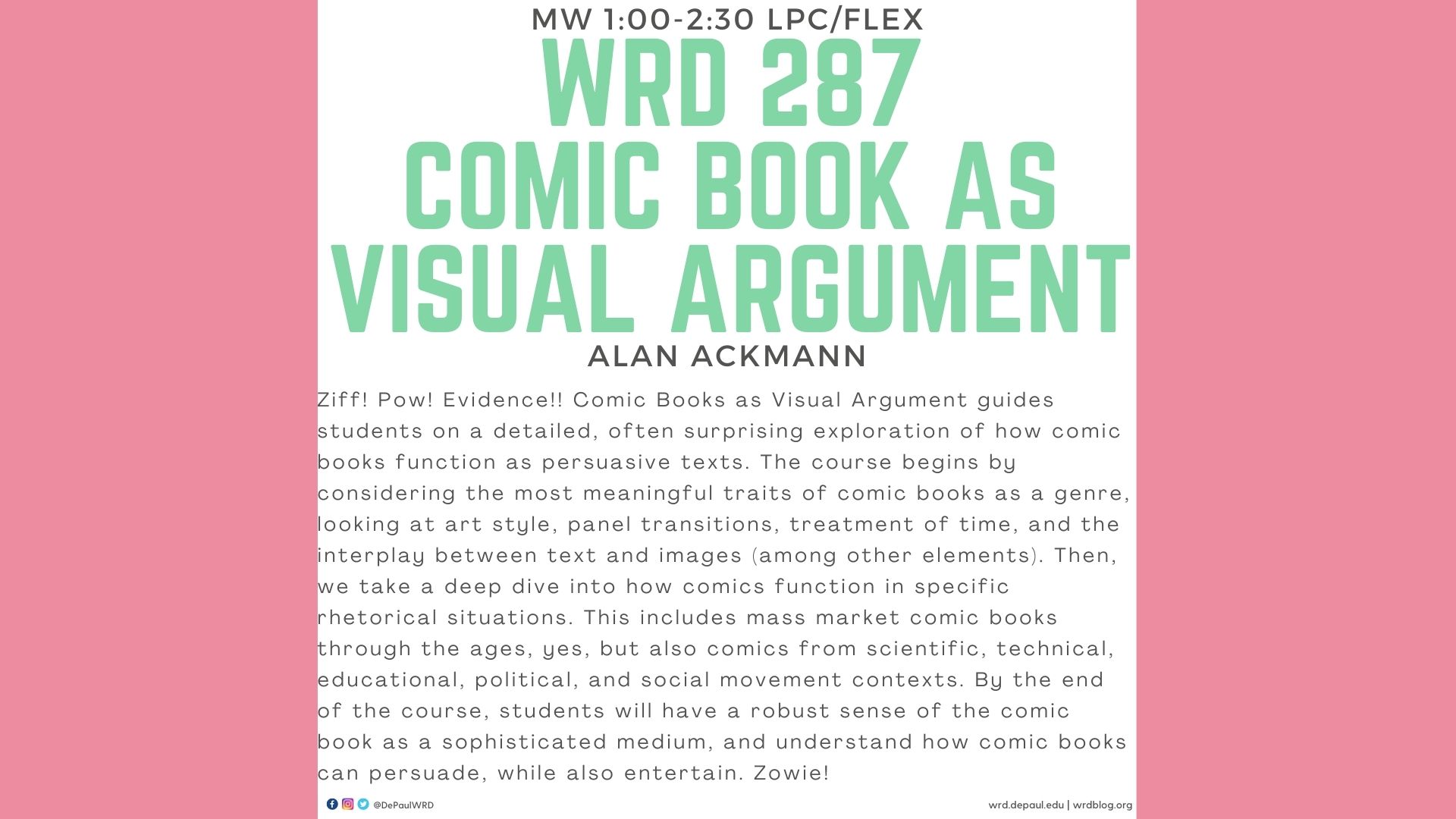 WRD 287 Comic Book as Visual Argument